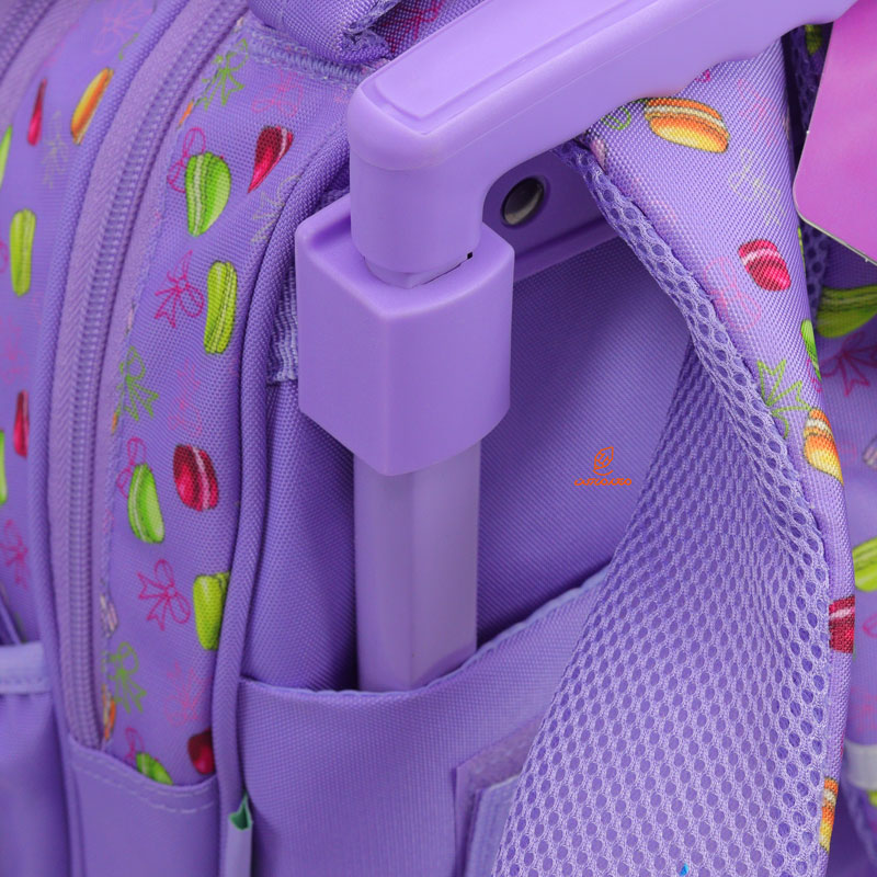 کوله پشتی چرخ دار طرح دختر و پسر 2648 گلسی برد GLOSSY BIRD (8)