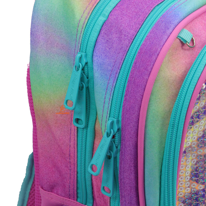 کوله پشتی دو تکه پولک دار طرح یونی کورن 2706 گلسی برد GLOSSY BIRD (7)