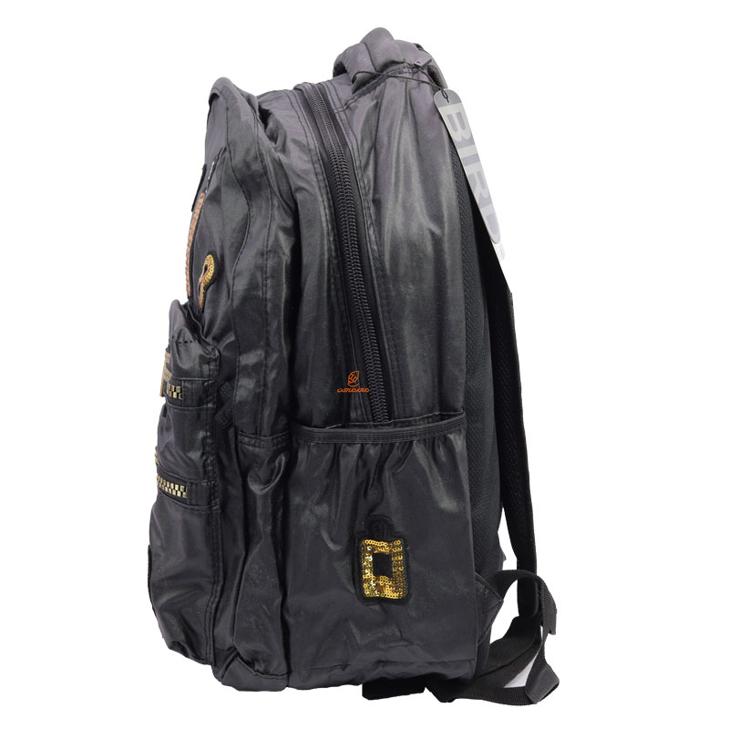 کوله پشتی دخترانه پولک دار مشکی 2666 گلسی برد GLOSSY BIRD (6)