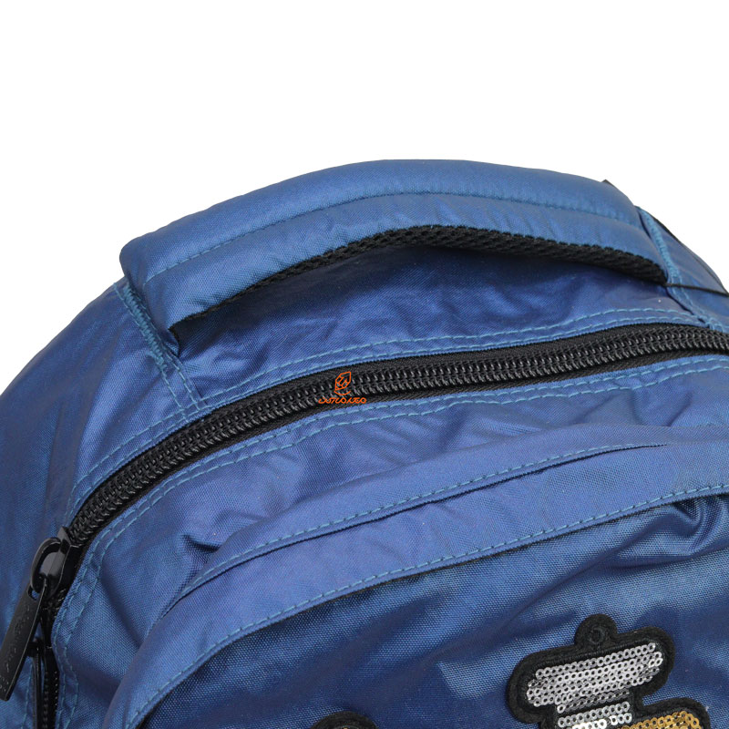 کوله پشتی دخترانه پولک دار آبی 2666 گلسی برد GLOSSY BIRD (3)