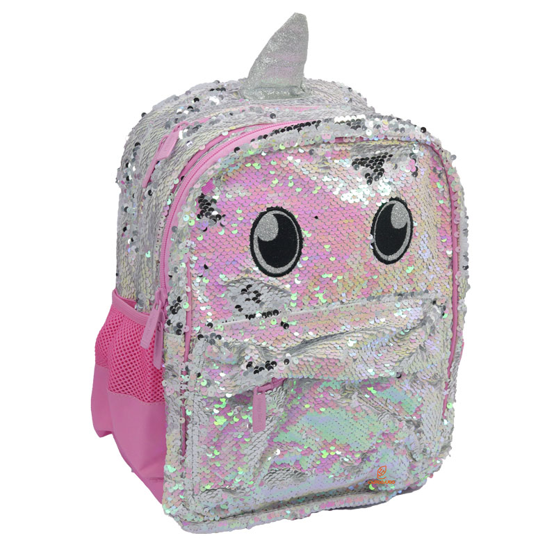 کوله پشتی سه تکه پولکی صورتی گلسی برد GLOSSY BIRD (4)