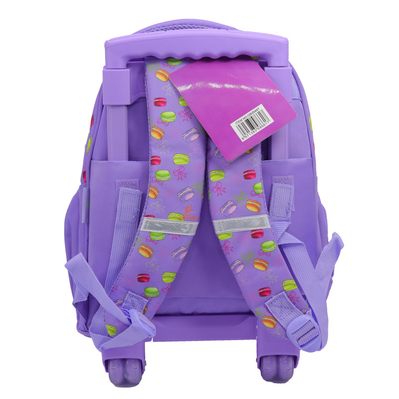 کوله پشتی چرخ دار طرح دختر و پسر 2648 گلسی برد GLOSSY BIRD (6)