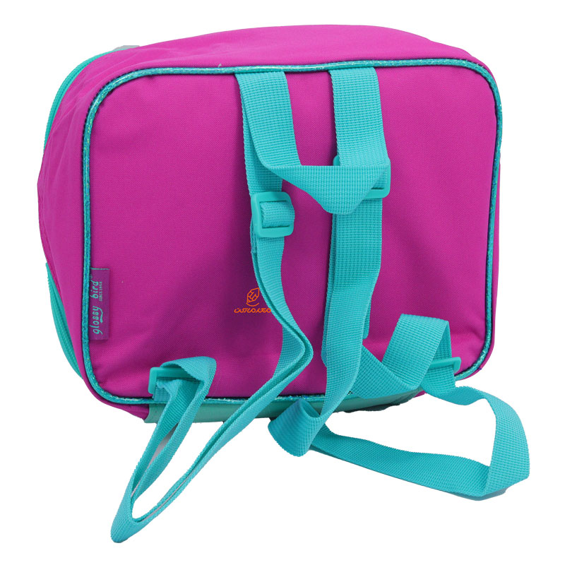 کوله پشتی چرخ دار سه قلو طرح یونی کورن 2691 گلسی برد GLOSSY BIRD (11)