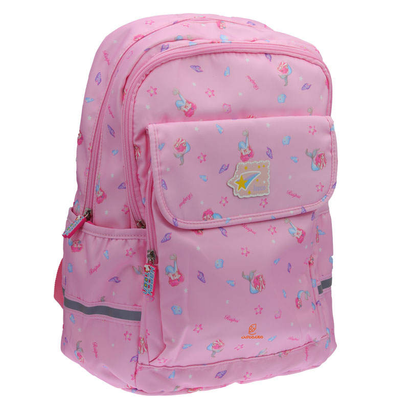 کوله پشتی دخترانه طرح پری دریایی صورتی RUIPAI