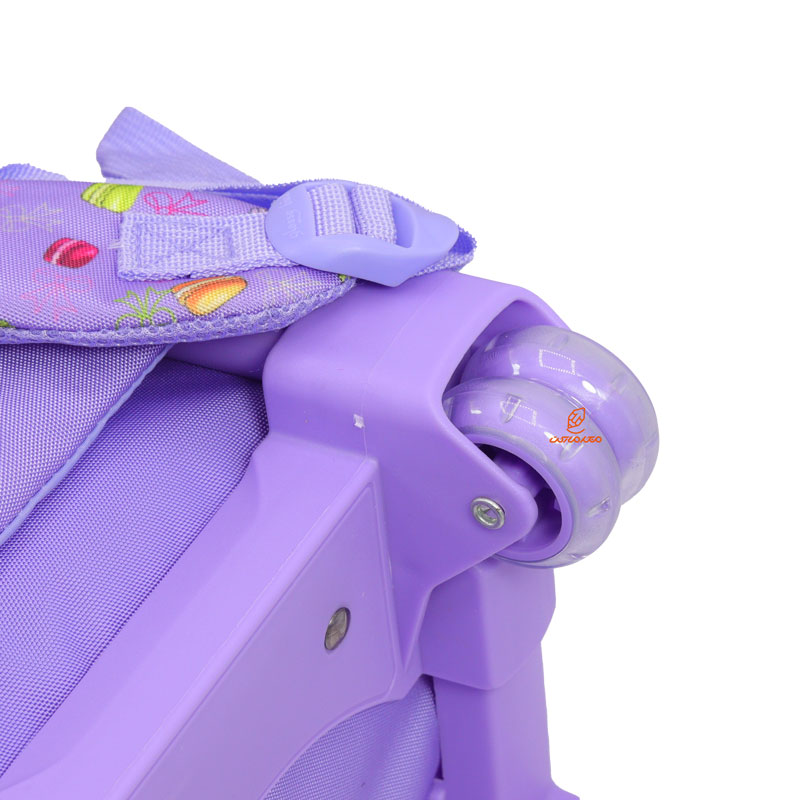 کوله پشتی چرخ دار طرح دختر و پسر 2648 گلسی برد GLOSSY BIRD (10)