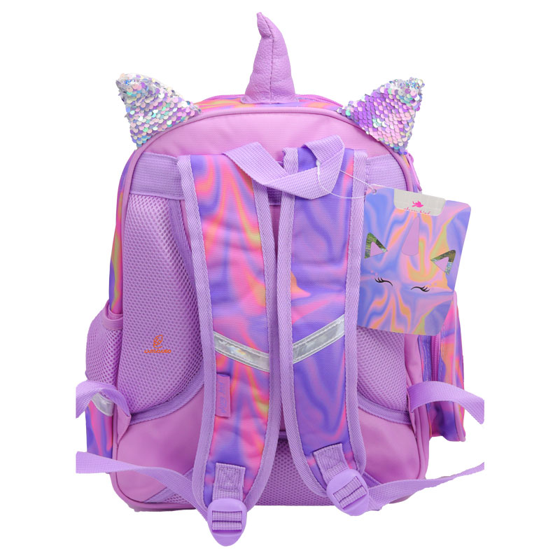 کوله پشتی سه تکه طرح یونی کورن صورتی 2688 گلسی برد GLOSSY BIRD (8)