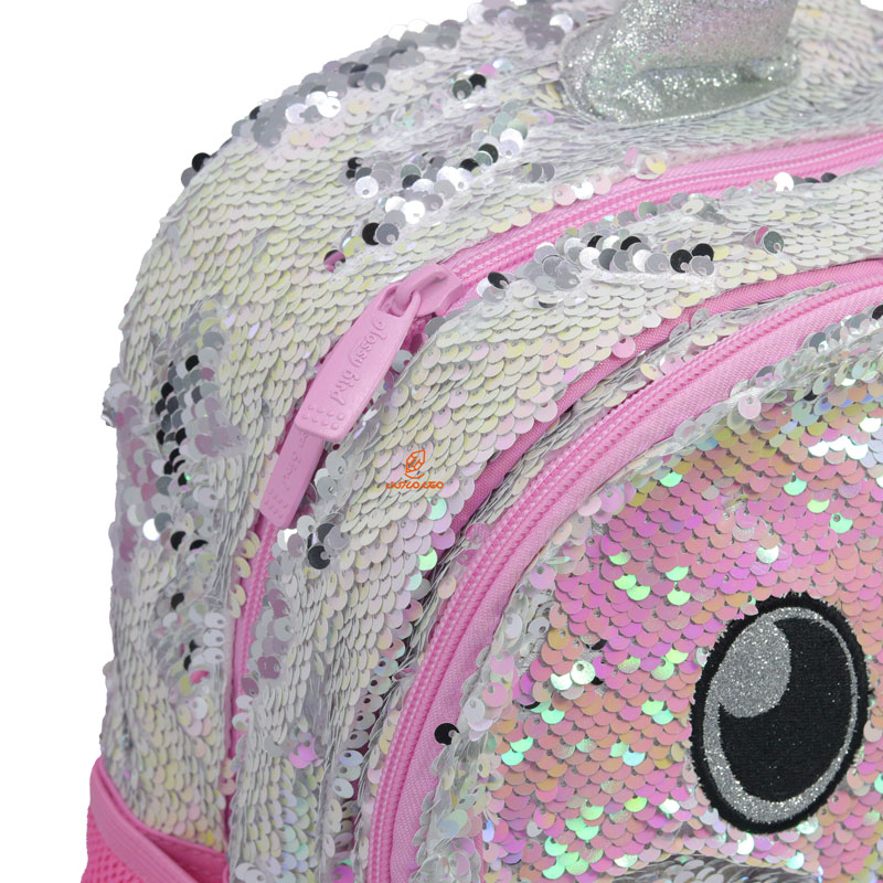 کوله پشتی سه تکه پولکی صورتی گلسی برد GLOSSY BIRD (7)