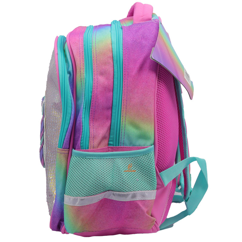 کوله پشتی دو تکه پولک دار طرح یونی کورن 2706 گلسی برد GLOSSY BIRD (6)