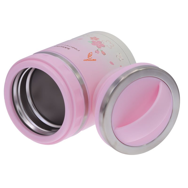 ظرف غذا یک طبقه استیل W137 صورتی PINKAH (1)