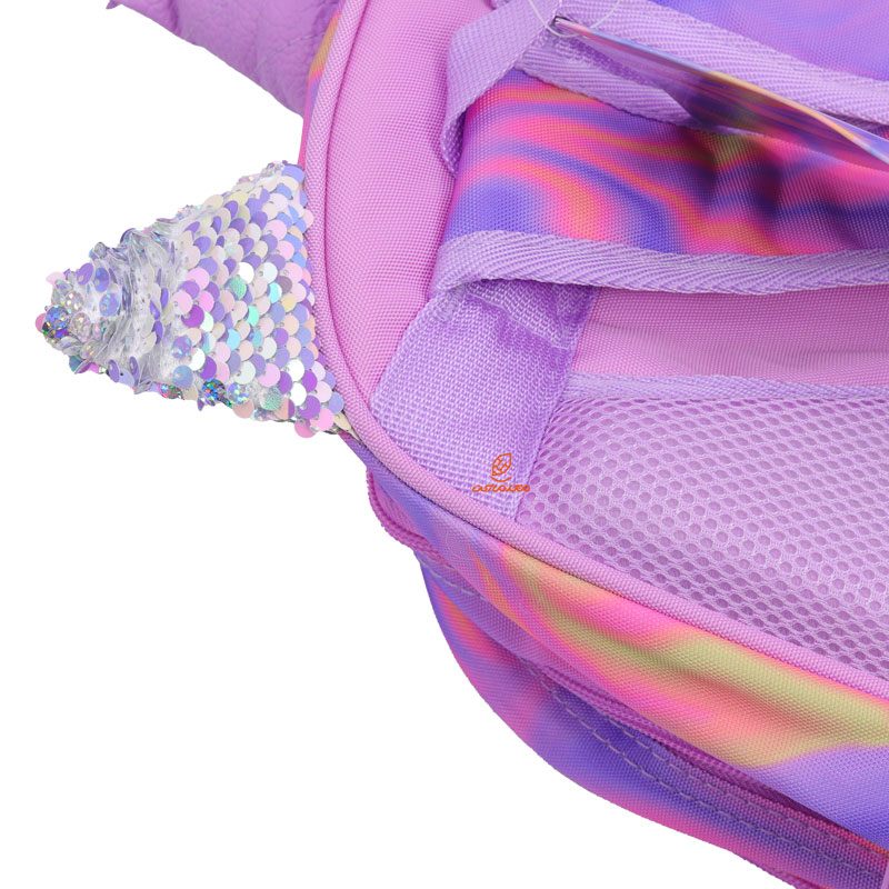 کوله پشتی سه تکه طرح یونی کورن صورتی 2688 گلسی برد GLOSSY BIRD (11)