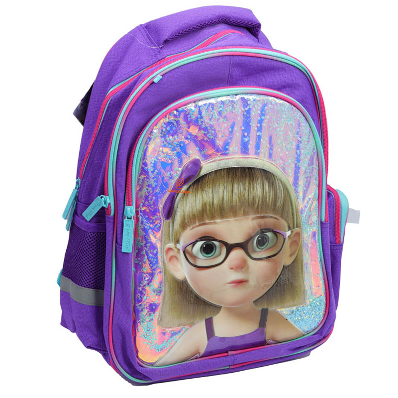 کوله پشتی سه تکه طرح دختر مو طلایی 2571 گلسی برد GLOSSY BIRD (3)