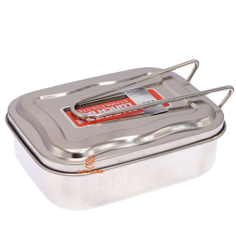 ظرف غذا استیل یک طبقه مستطیل کد 4806 (3)