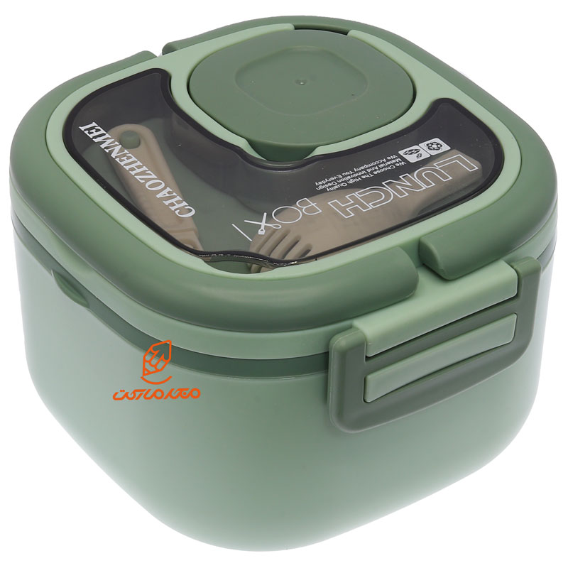 ظرف غذا یک طبقه مربعی X320 سبز (3)