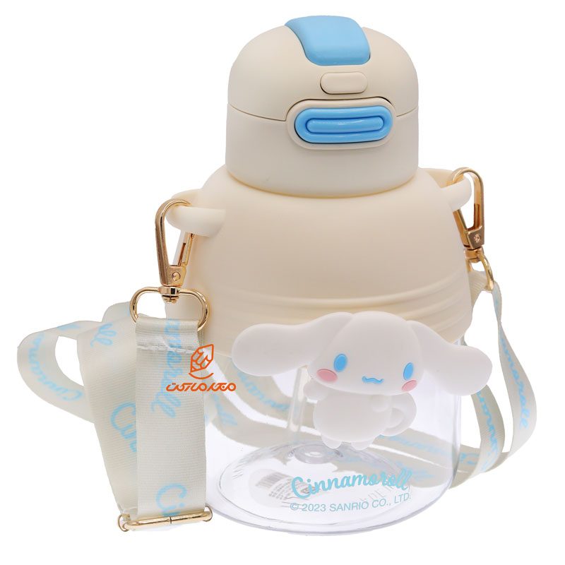 قمقمه دخترانه فانتزی 850 میل 2181 سفید طرح خرگوش (1)