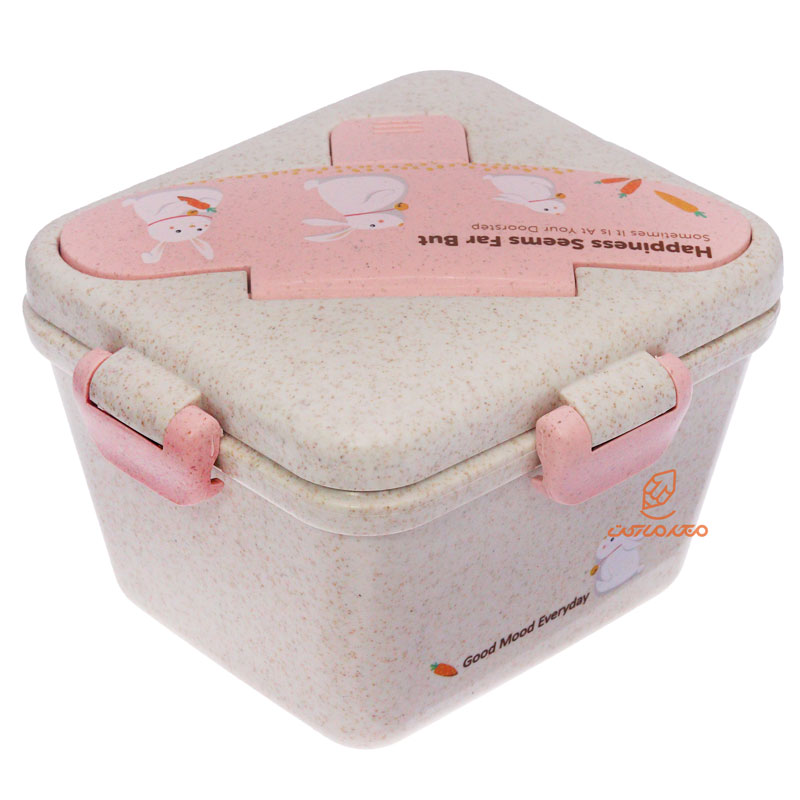 ظرف غذا یک طبقه گیاهی B528 کرم صورتی (1)