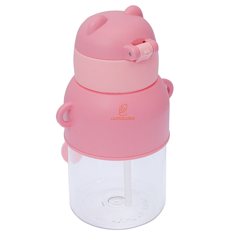 قمقمه فانتزی عروسک دار طرح گربه صورتی (3)