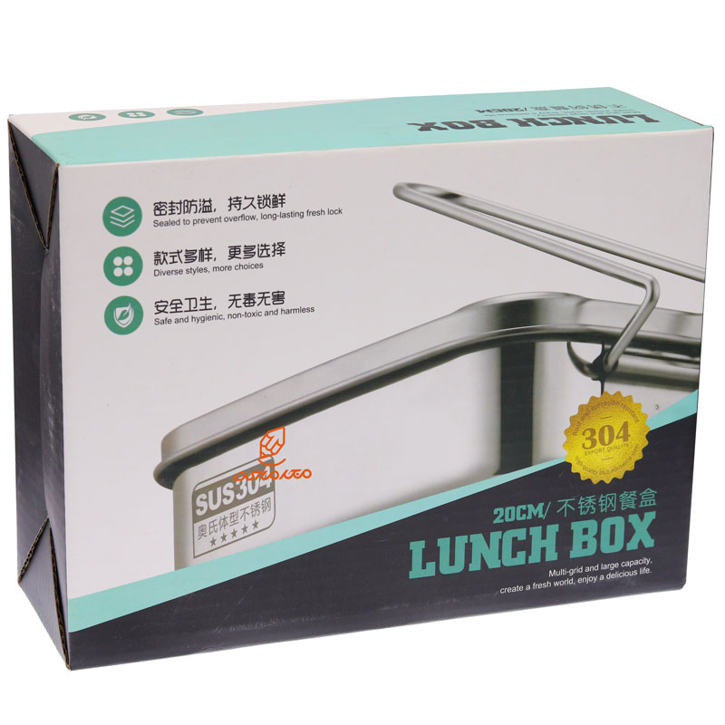 ظرف غذا استیل سه خانه مستطیل کد 4806 (2)