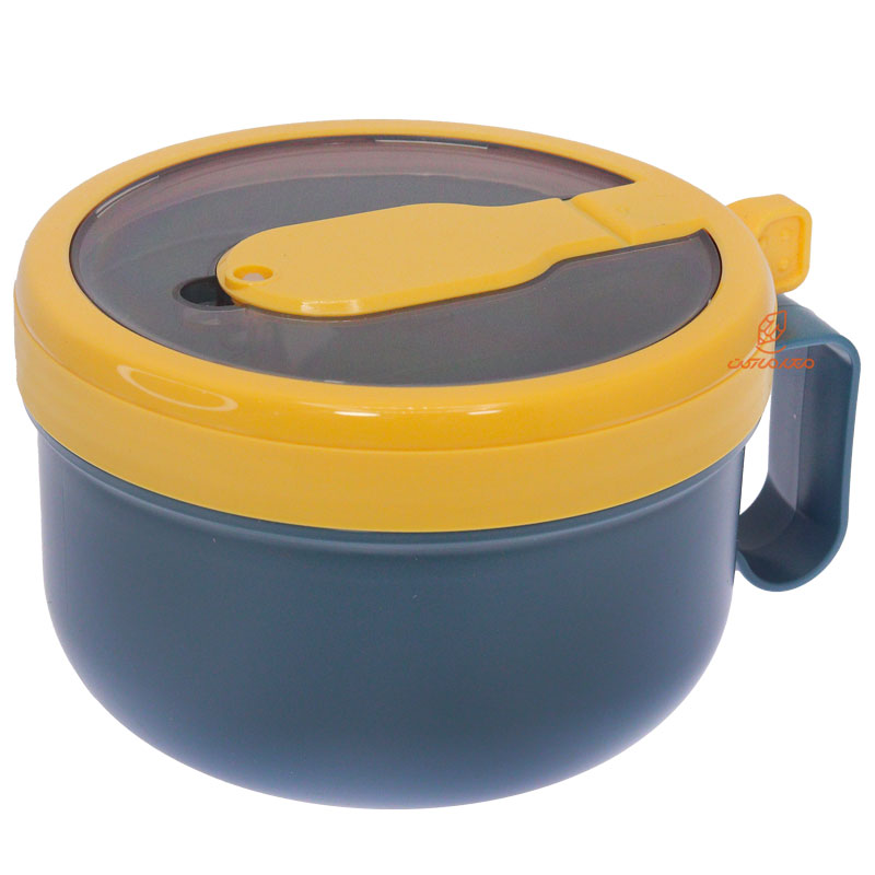 ظرف غذا دایره ای یک طبقه آبی (2)