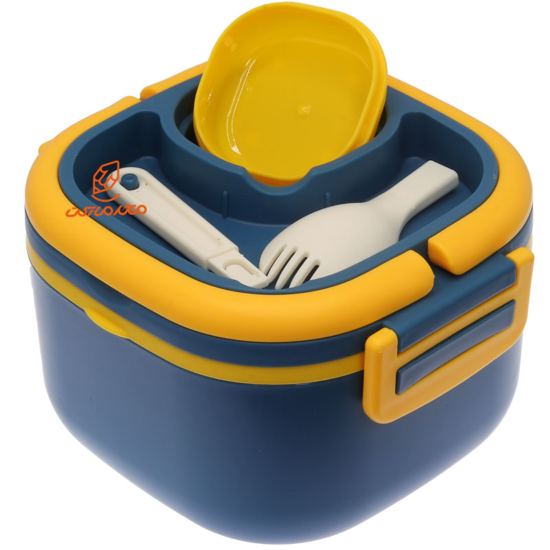 ظرف غذا یک طبقه مربعی X320 آبی (5)