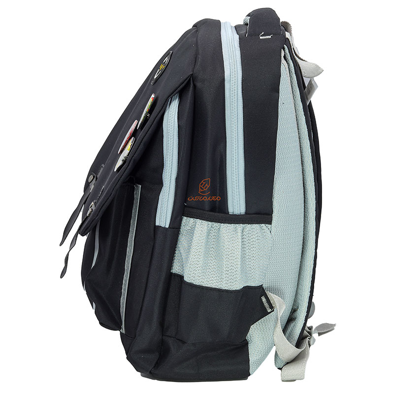 کوله پشتی دخترانه مشکی سه زیپ (5)