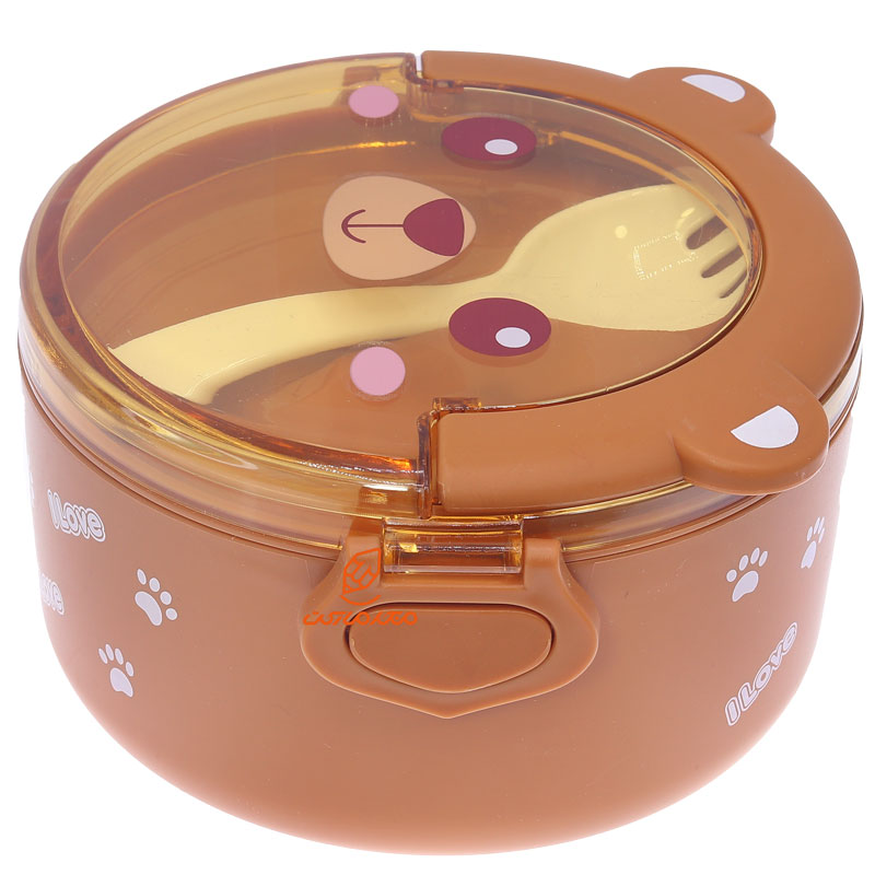 ظرف غذا یک طبقه 3073 قهوه ای خرس BEAR (4)