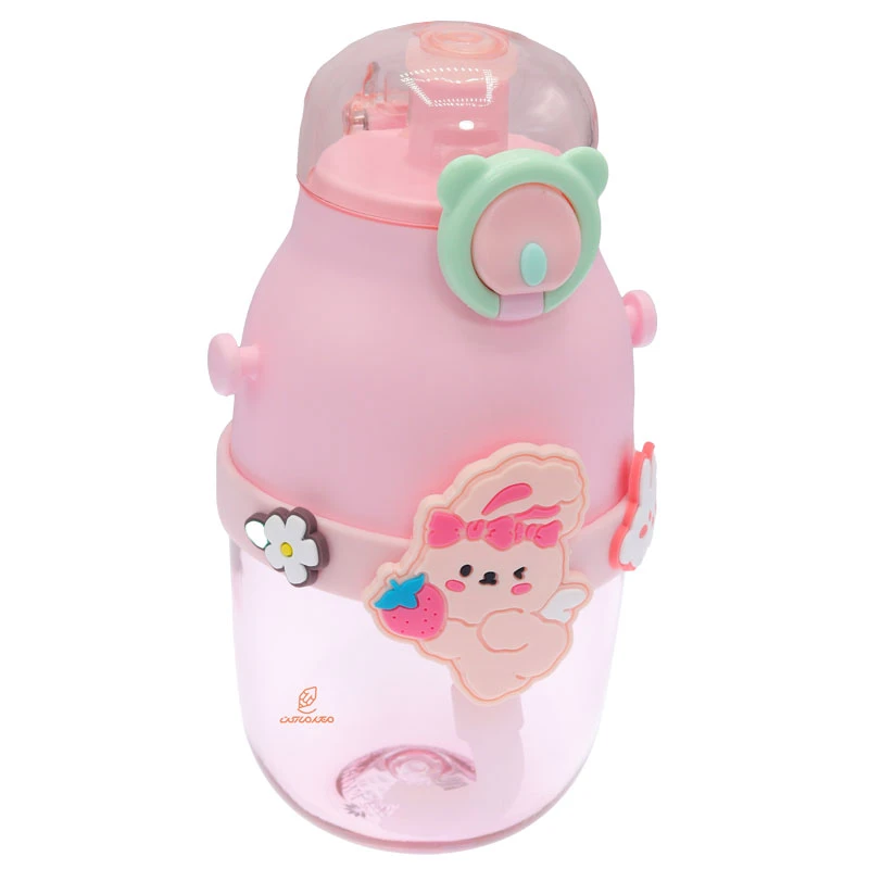 قمقمه فانتزی نی دار 480 میل کد 8036 طرح جوجه LLIU LDUO (2)