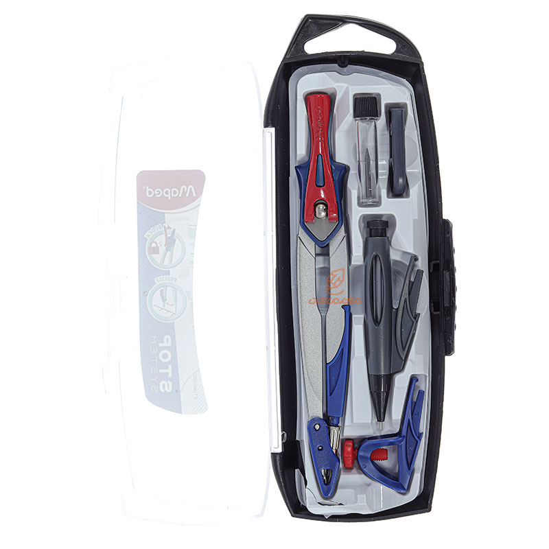 پرگار قفل دار 5 تکه فلزی مدل استاپ سیستم مپد MAPED (4)