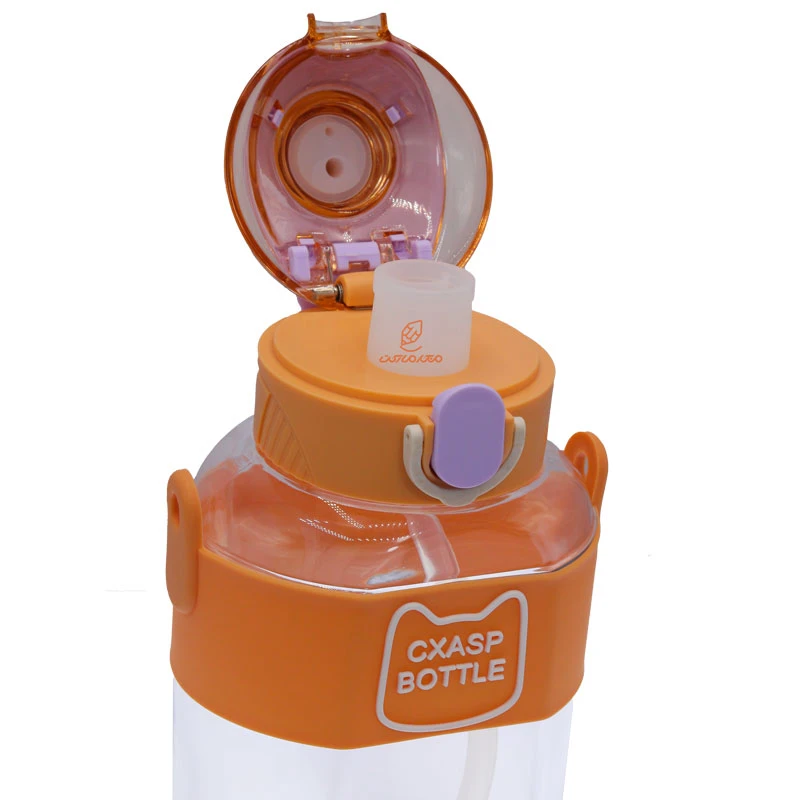 قمقمه نی دار 800 میل 386 نارنجی CXASP BOTTLE (5)