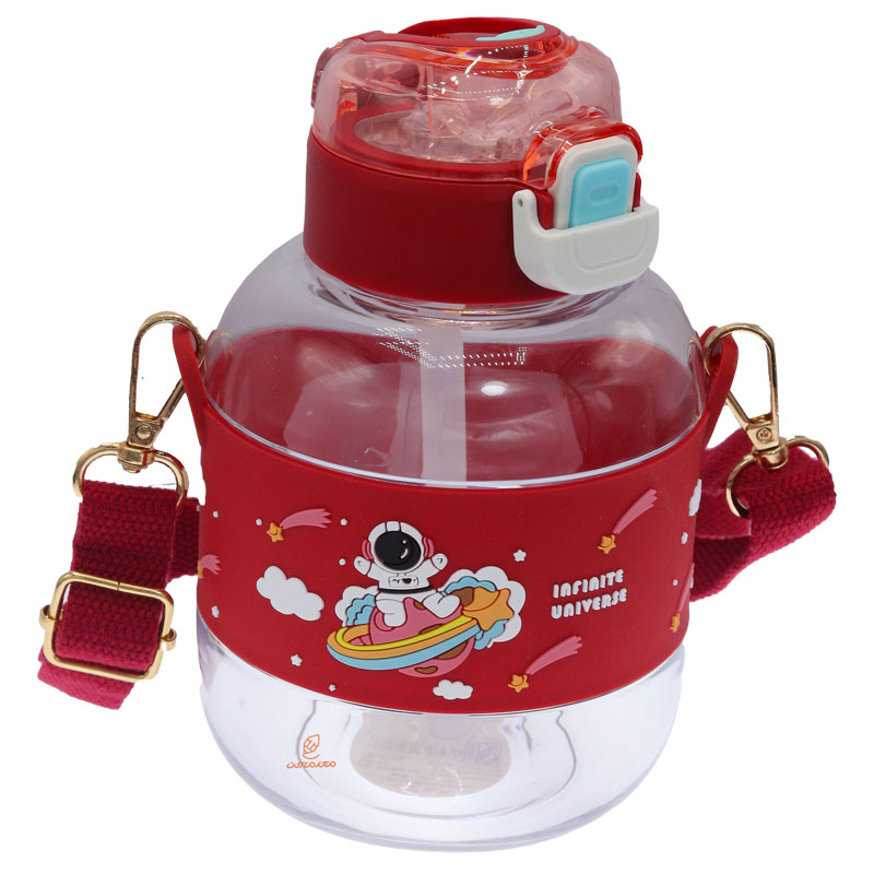 قمقمه نی دار 800 میل 810 طرح فضانورد زمینه قرمز SPAGE PLANET (1)