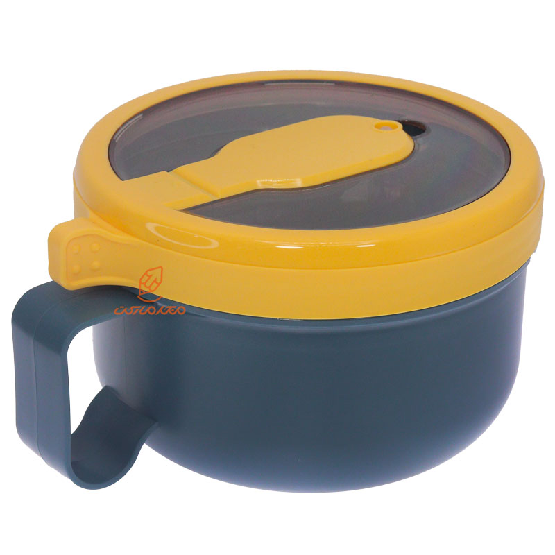 ظرف غذا دایره ای یک طبقه آبی