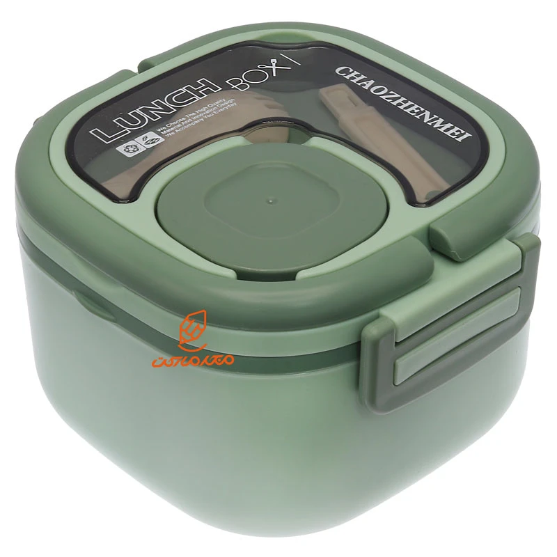 ظرف غذا یک طبقه مربعی X320 سبز (2)
