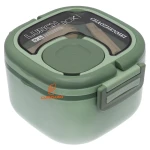 ظرف غذا یک طبقه مربعی X320 سبز (2)