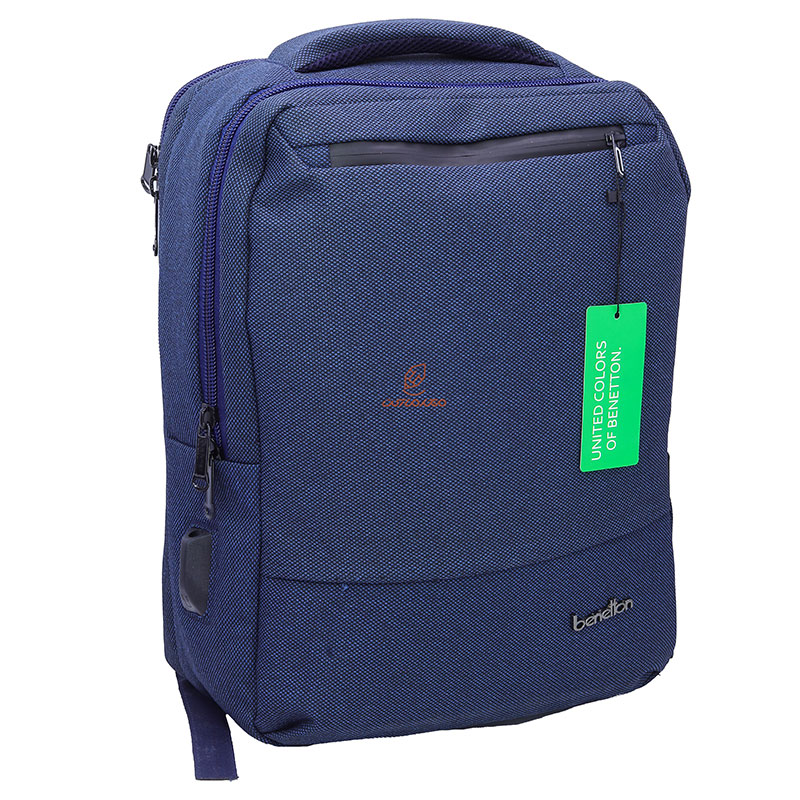 کوله پشتی لپ تاپ مدل دو تکه سرمه ای بنتون BENETTON