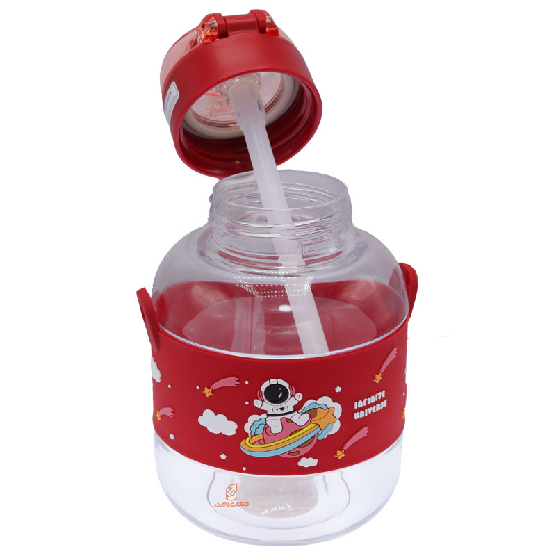 قمقمه نی دار 800 میل 810 طرح فضانورد زمینه قرمز SPAGE PLANET (5)