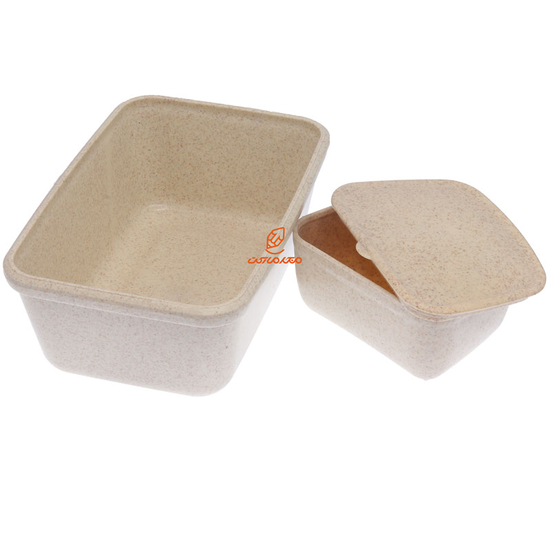 ظرف غذا گیاهی یک طبقه مستطیل صورتی طرح خرگوش (2)