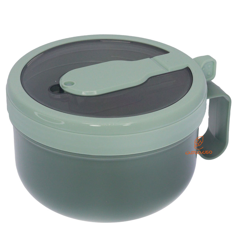 ظرف غذا دایره ای یک طبقه سبز (2)