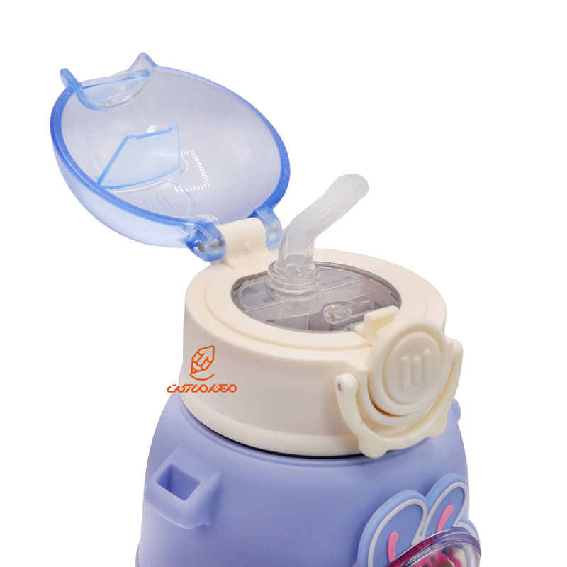 فلاسک فانتزی 600 میل کد AX013 آبی طرح خرس (4)