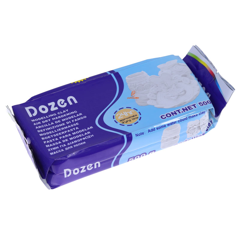 خمیر مجسمه سازی 500 گرمی سفید دوزن DOZEN (3)
