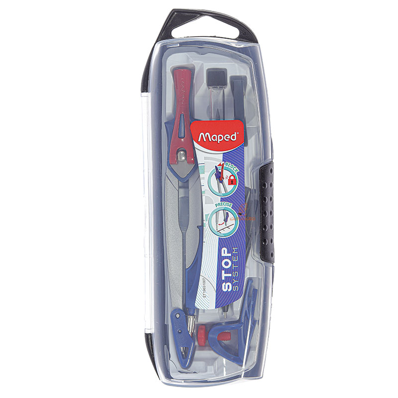 پرگار قفل دار 5 تکه فلزی مدل استاپ سیستم مپد MAPED