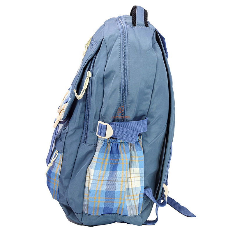 کوله پشتی دخترانه آبی چهارخانه ARABESCO (7)