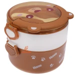 ظرف غذا دو طبقه 3074 قهوه ای خرس BEAR (3)
