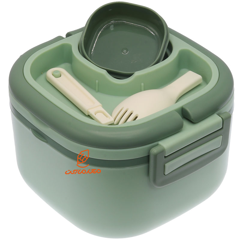 ظرف غذا یک طبقه مربعی X320 سبز (5)