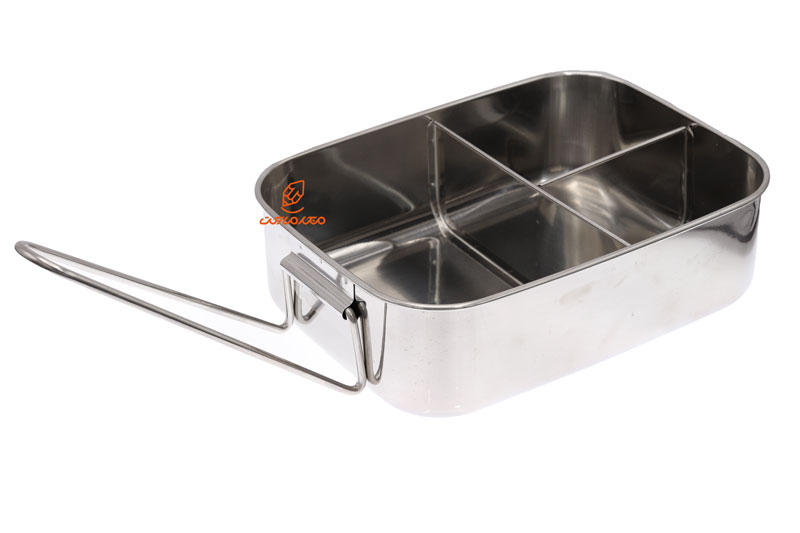 ظرف غذا استیل سه خانه مستطیل کد 4806 (6)