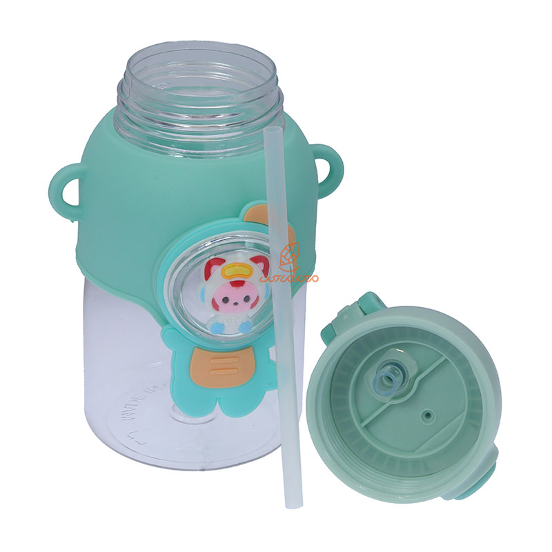 قمقمه فانتزی عروسک دار طرح دایناسور سبز (2)