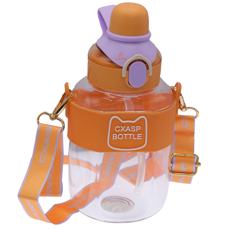 قمقمه نی دار 800 میل 386 نارنجی CXASP BOTTLE (1)