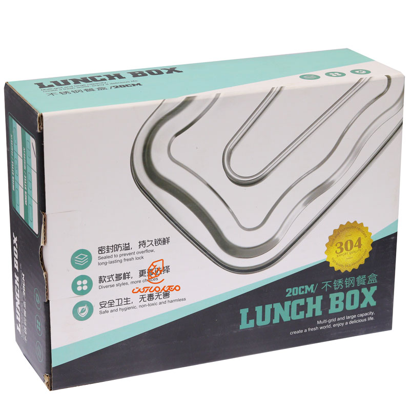 ظرف غذا استیل سه خانه مستطیل کد 4806 (3)