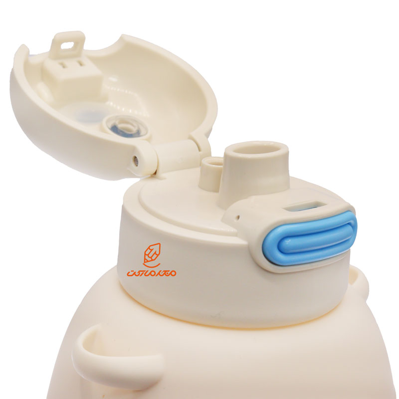 قمقمه دخترانه فانتزی 850 میل 2181 سفید طرح خرگوش (4)