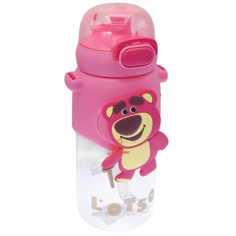 قمقمه فانتزی نی دار 600 میل کد 6803 طرح خرس مهربون PIXAR