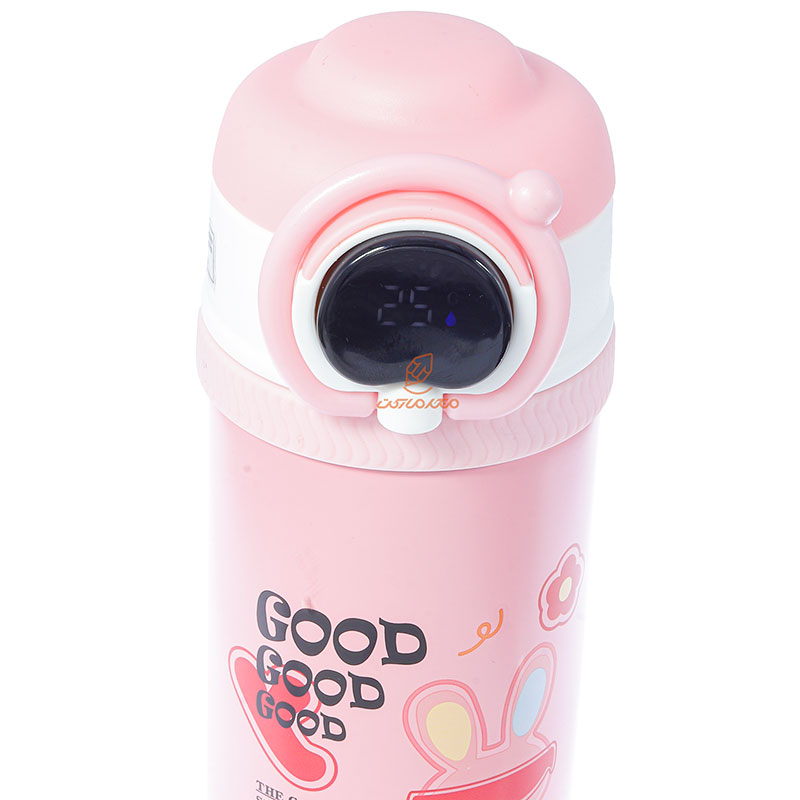 فلاسک 550 میل درجه دار 227 صورتی طرح خرگوش (1)