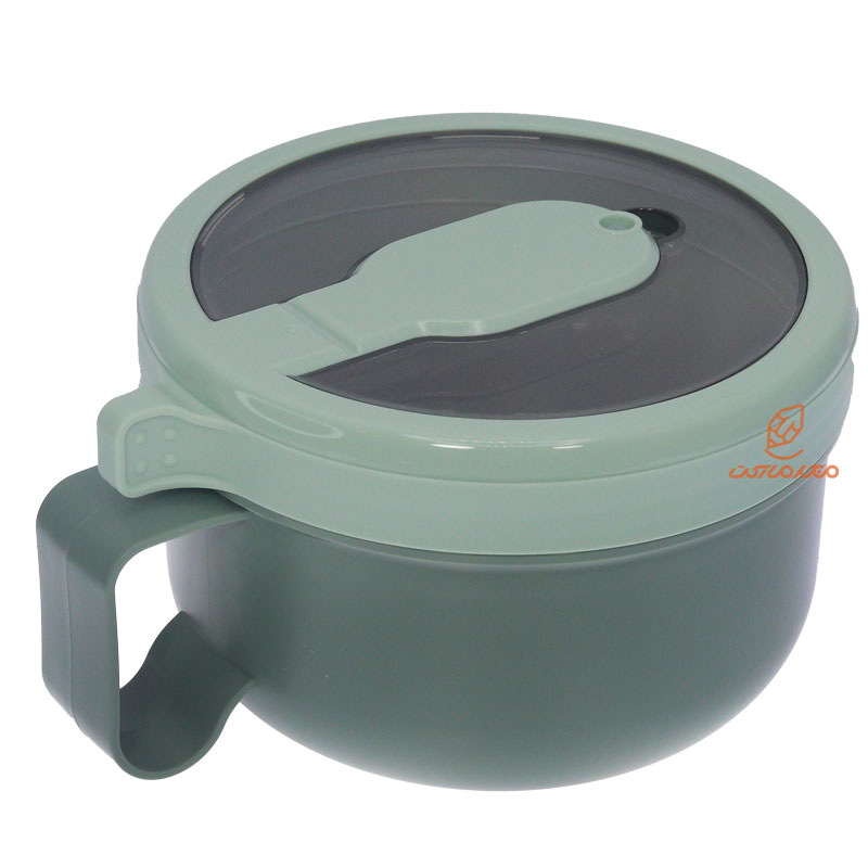 ظرف غذا دایره ای یک طبقه سبز